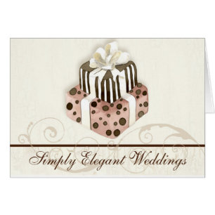Cartão Suportes de Dot Moderno de Bolo de Casamento Perso