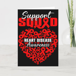 Cartão Support Squad Heart Disease Awareness Heart &