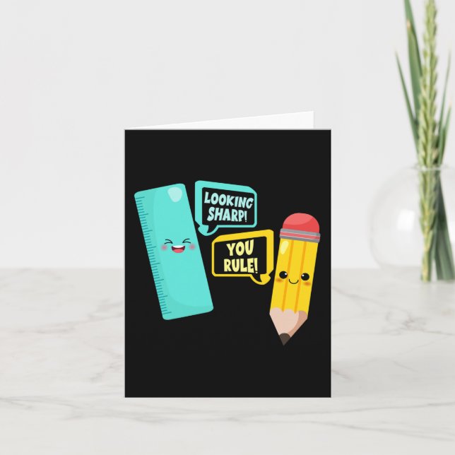 Cartão Suprimentos Da Faculdade De Kawaii Cute Bem-Vindo  (Frente)