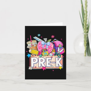 Cartão Suprimentos Preppy Pré-k Feliz Último Dia De Aula 