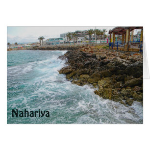 Cartão Surf E Rochas - Nahariya, Israel