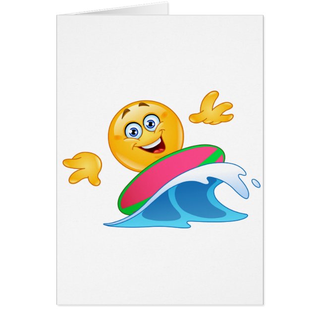 Cartão surf emoji (Frente)