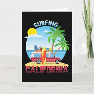 Cartão Surfando na Califórnia