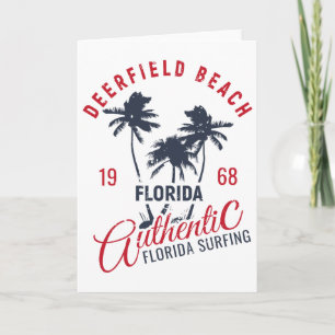 Cartão Surfando na Flórida Deerfield Beach 1968 Férias de