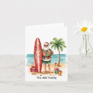 Cartão Surfando o Natal em julho com o PAPAI NOEL