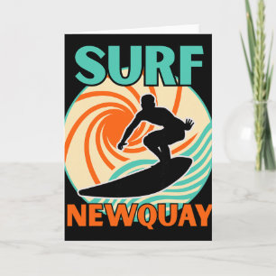 Cartão Surfar Newquay Cornwall Praia de Surf Férias