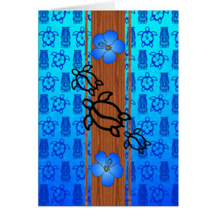 Cartão Surfboard Retro Honu