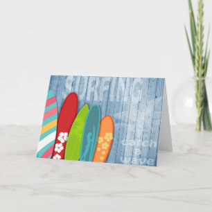 Cartão Surfboards Greeting Card