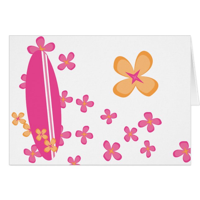 Cartão Surfer Girl 2 (Frente horizontal)