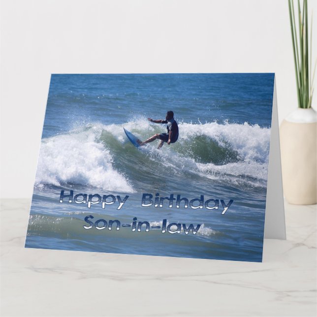 Cartão Surfer Happy Birthday (Frente)