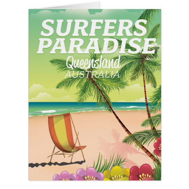 Cartão Surfers Paradise Queensland Austrália (Frente)