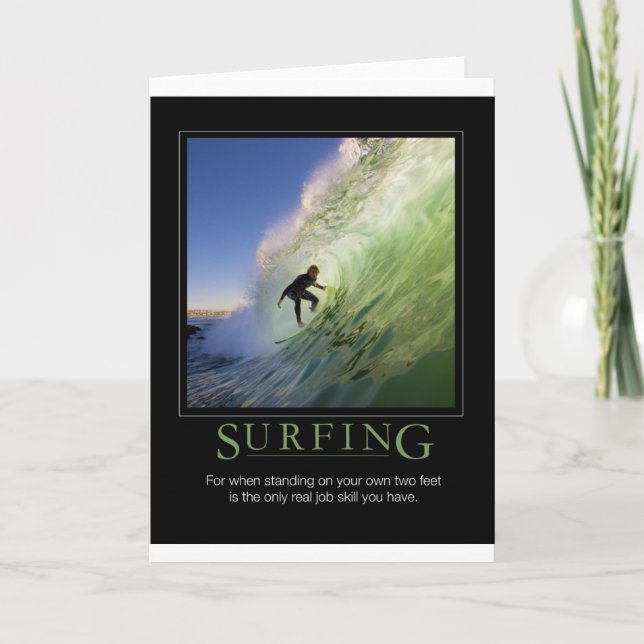 Cartão Surfing_Demotivational Poster (Frente)