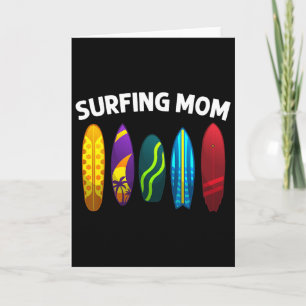 Cartão Surfing Legal Para a Mamãe Mama Surfista Prancha d
