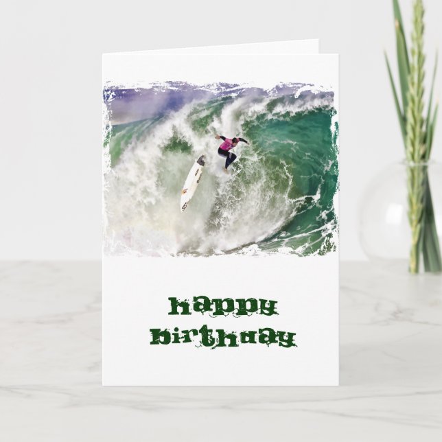 Cartão Surfing Wipeout (Frente)