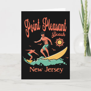 Cartão Surfista de Nova Jersey Point Pleasant Beach Nj Su