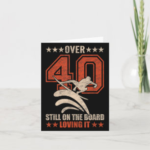Cartão Surfista Legal Engraçado Surfboard 40 Anos