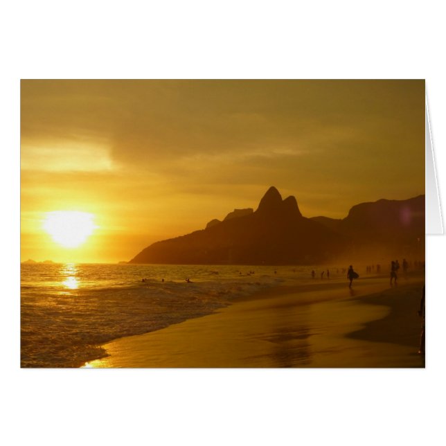 Cartão Surfistas no Sunset (Frente Horizontal)