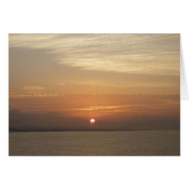 Cartão Surgimento do sol sobre Aruba II Caribe paisagem m (Frente horizontal)