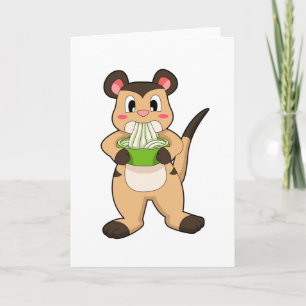 Cartão Suricata com Ramen
