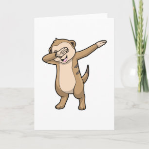 Cartão Suricata como Dança Hip Hop Dab