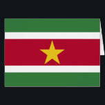 Cartão Suriname Flag<br><div class="desc">Patriotic flag of Suriname.</div>