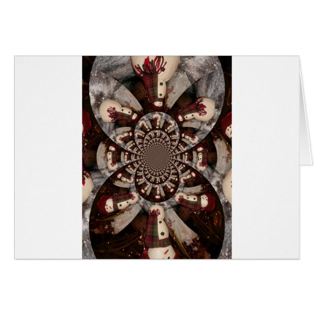 Cartão Surpreendente Snowman (Frente Horizontal)