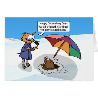 Cartão Surpresa de Groundhog