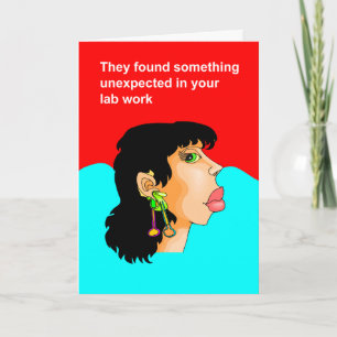 Cartão surpresa no laboratório