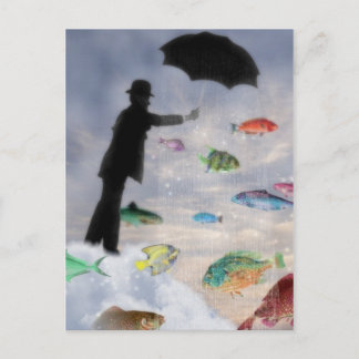 Cartão surrealista do zodíaco do Aquário