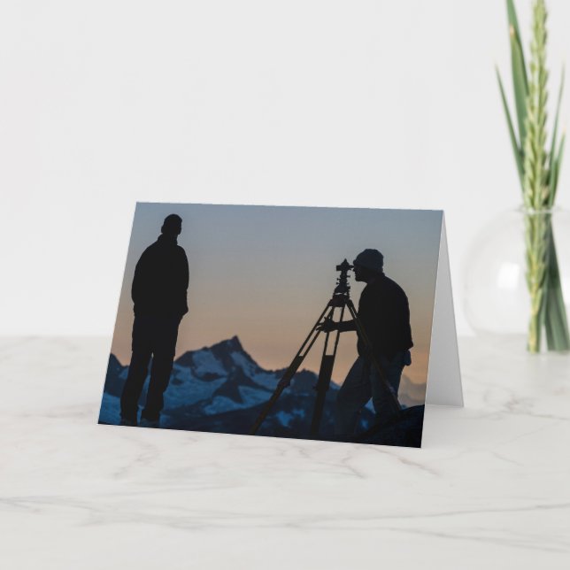 Cartão Surveying on the Juneau Icefield (Blank Inside) (Frente)