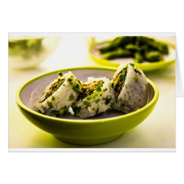 Cartão Sushi Coma Arroz-Comida Japonês na Ásia (Frente Horizontal)