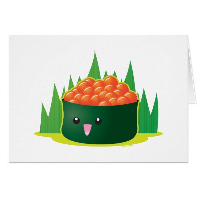 Cartão Sushi de Ikura (Frente Horizontal)