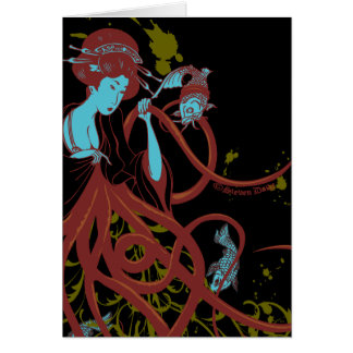 Cartão Sushi do cefalópode