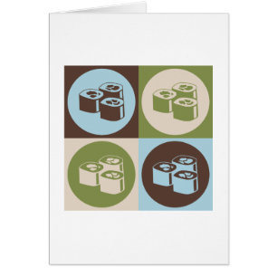 Cartão Sushi do pop art