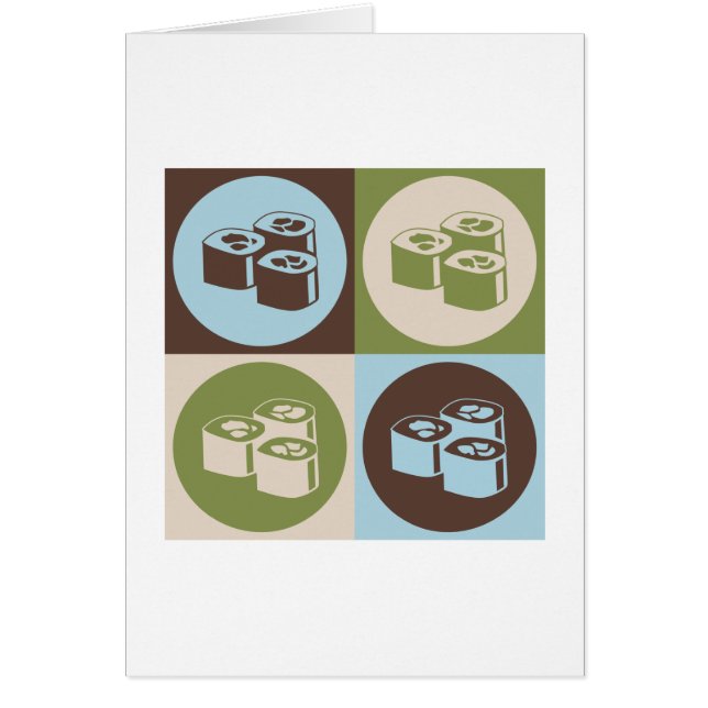 Cartão Sushi do pop art (Frente)