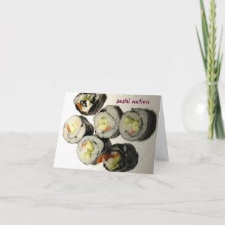 Cartão Sushi Nation Greeting Card