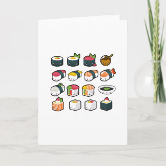 Cartão Sushi Variety Greeting Card