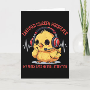 Cartão Sussurrador de Frango Certificado Minha Ninhada Te