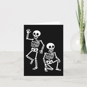 Cartão Sutil Party Skeletons Halloween Cole Engraçado Spo