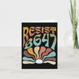 Cartão Sutil Resist 8647 Trump Resist Trump Protest Boho