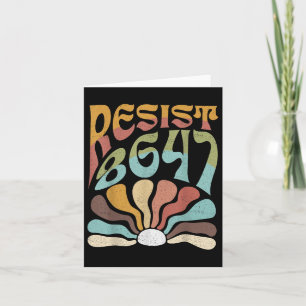 Cartão Sutil Resist 8647 Trump Resist Trump Protest Boho