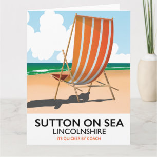 Cartão Sutton no poster de viagens marinho.