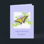 Cartão Swallowtail Butterfly on Hydrangea Flower art<br><div class="desc">Watercolor Swallowtail Butterfly on Hydrangea Flower art</div>