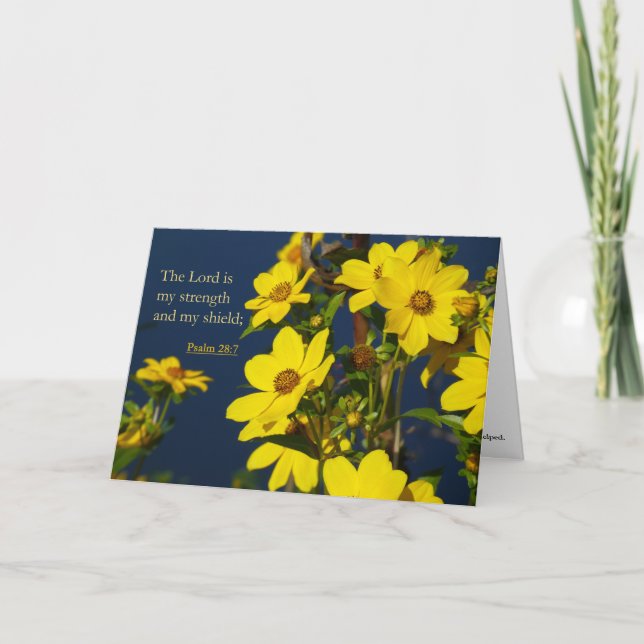 Cartão "Swamp Sunflower 1." Scripture Greeting Card (Frente)