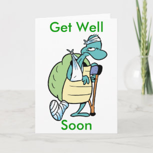Cartão Swamp Turtle Get Well Soon Card