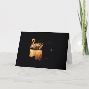 Cartão Swan Lights Greeting Card