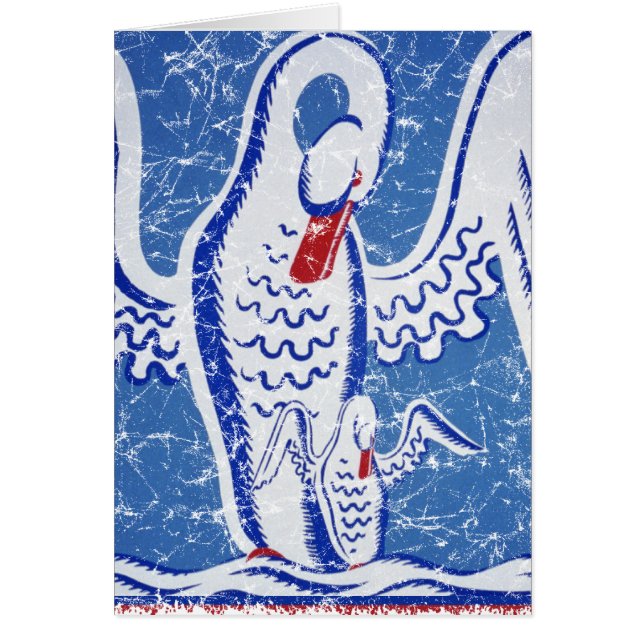 Cartão Swans aflitos (Frente)