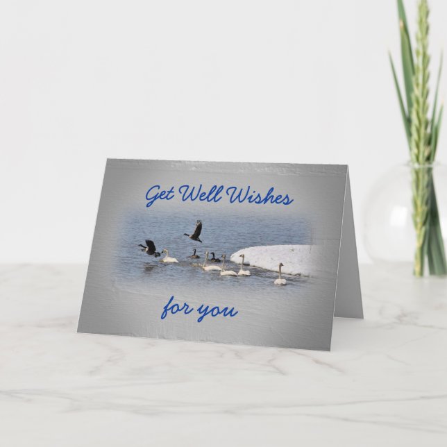 Cartão Swans & Geese embbk- customize any occasion (Frente)