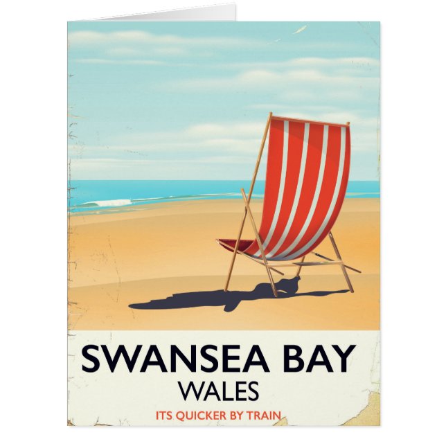 Cartão Swansea Bay Wales poster (Frente)
