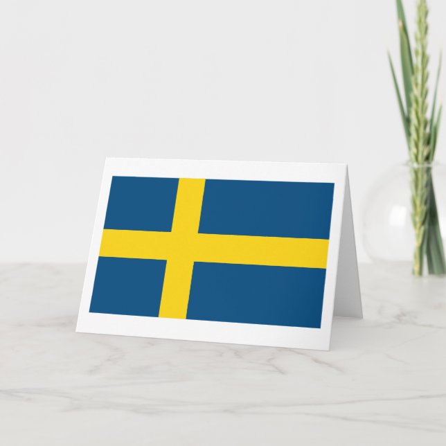 Cartão Sweden Flag Greeting Card (Frente)